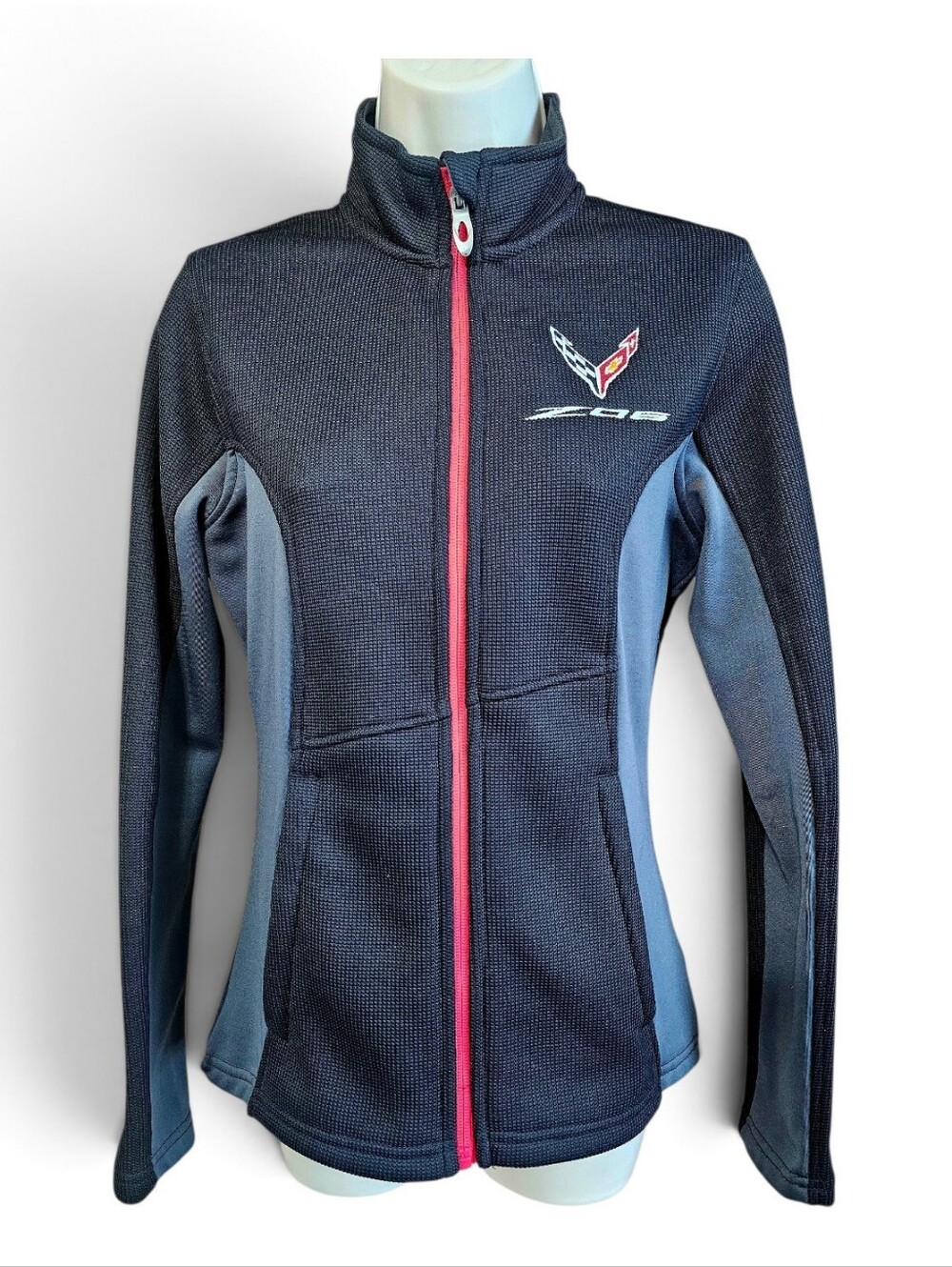 Spyder Corvette Z06 Constant Full Zip Jacket Black Gray Red Size S
